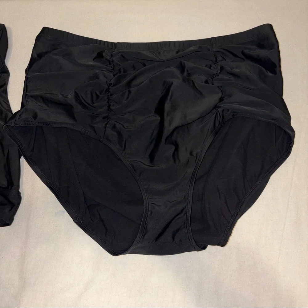 Torrid Black‎ Ruffled Bikini Top and Bottom Size 3X and 4X